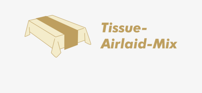 Tischläufer aus Tissue-Airlaid-Mix