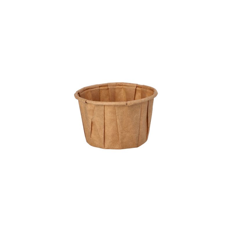 Dressingbecher aus Papier "pure" 50 ml Ø 5,8 cm · 3,5 cm braun - Bild 1