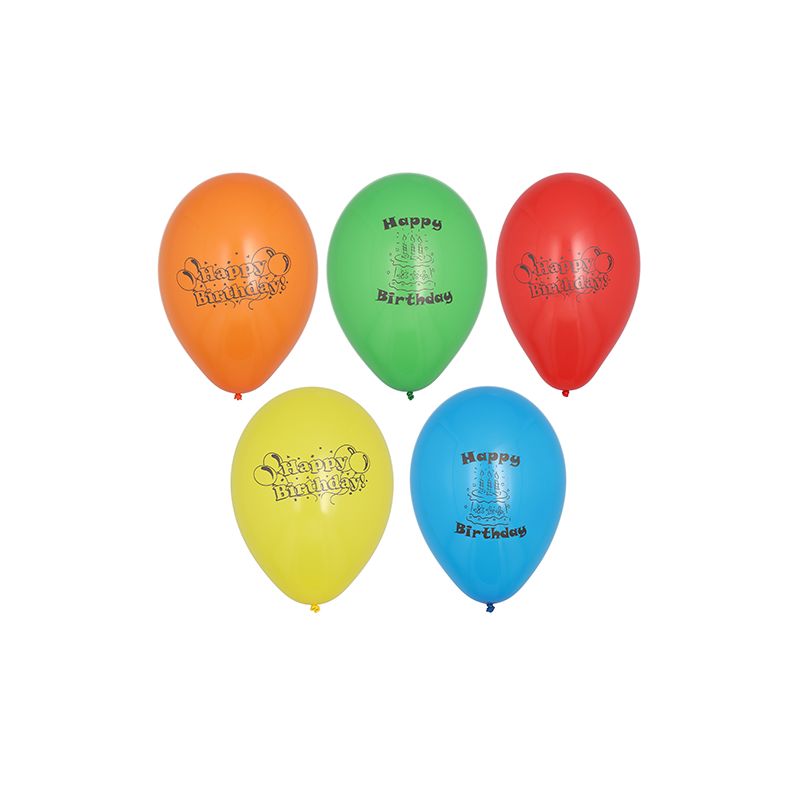Geburtstagsluftballons Ø 22 cm farbig sortiert "Happy Birthday" - Bild 1 Geburtstagsluftballons Ø 22 cm farbig sortiert "Happy Birthday" - Bild 1
