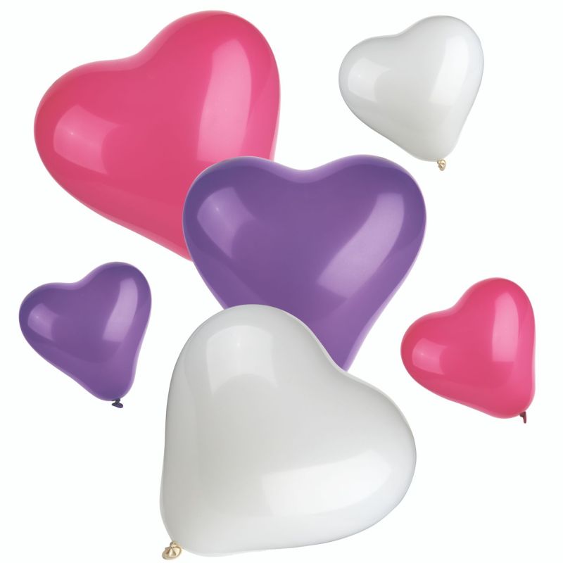 Herzluftballons, klein + mittel, farbig sortiert "Heart" - Bild 1