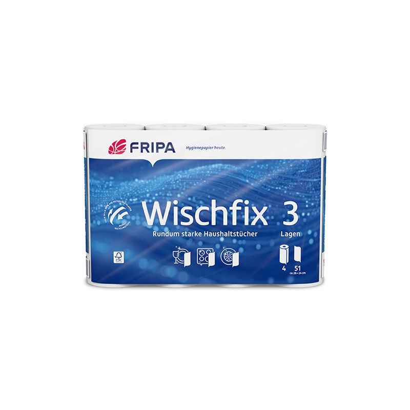 Küchenrollen 3-lagig, "Wischfix" weiß, 51 Blatt pro Rolle - Bild 1 Küchenrollen 3-lagig, "Wischfix" weiß, 51 Blatt pro Rolle - Bild 1