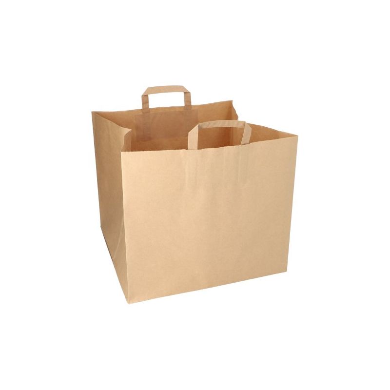Papiertüten XXL 33 x 37 x 34,5 cm braun mit Tragegriff - Bild 1 Papiertüten XXL 33 x 37 x 34,5 cm braun mit Tragegriff - Bild 1