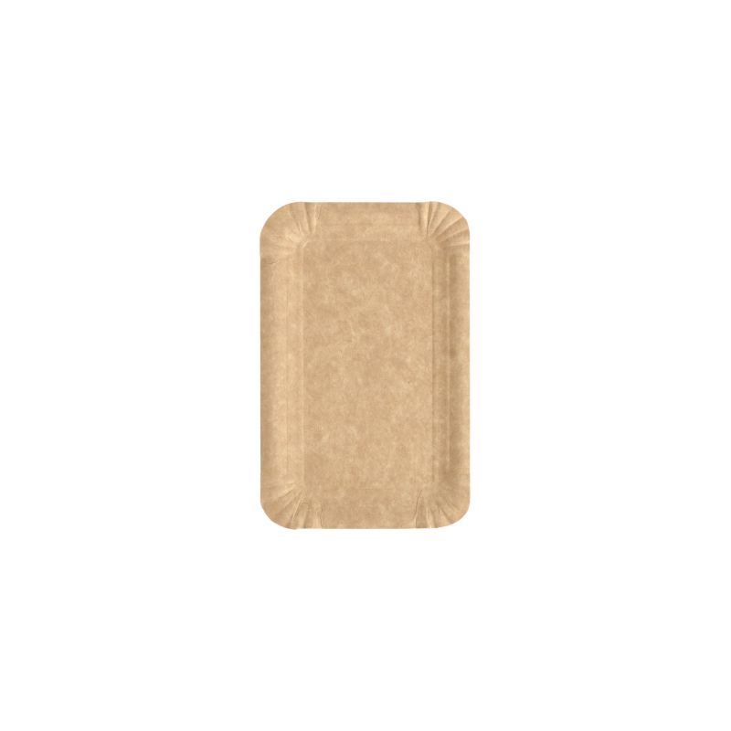 Pappteller eckig "pure" 10 x 16 cm braun - Bild 1