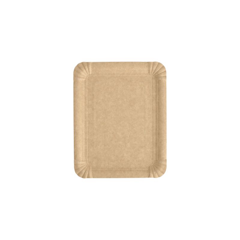 Pappteller eckig "pure" 16,5 x 20 cm braun - Bild 1