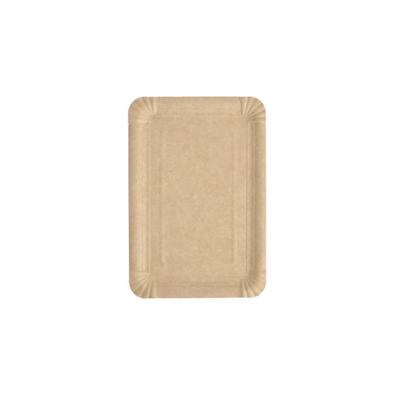 Pappteller eckig "pure" 16,5 x 23 cm braun - Bild 1