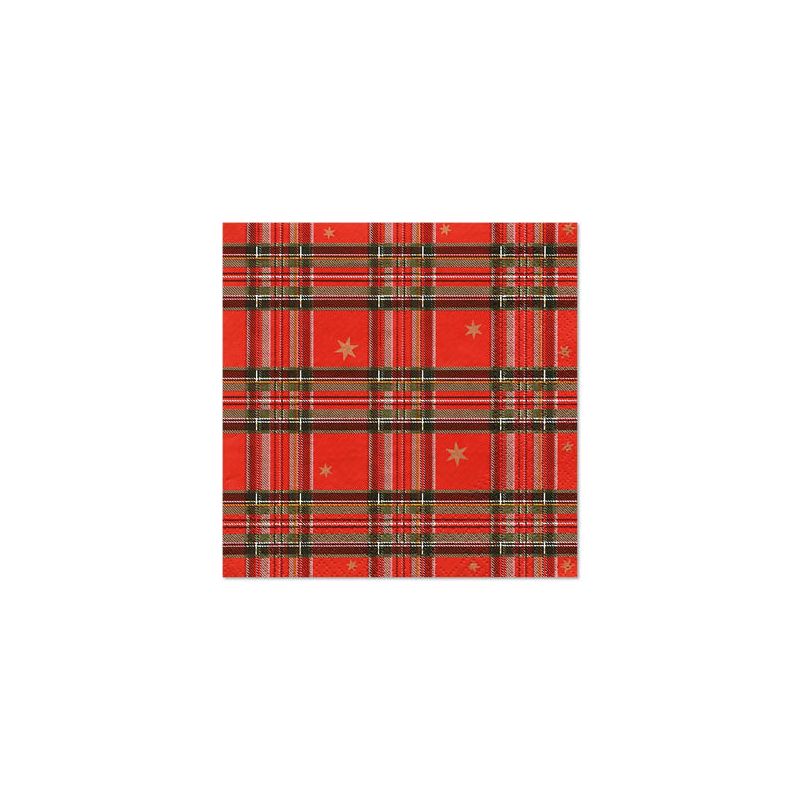 Servietten, 3-lagig 1/4-Falz 25 x 25 cm "Tartan" - Bild 1 Servietten, 3-lagig 1/4-Falz 25 x 25 cm "Tartan" - Bild 1