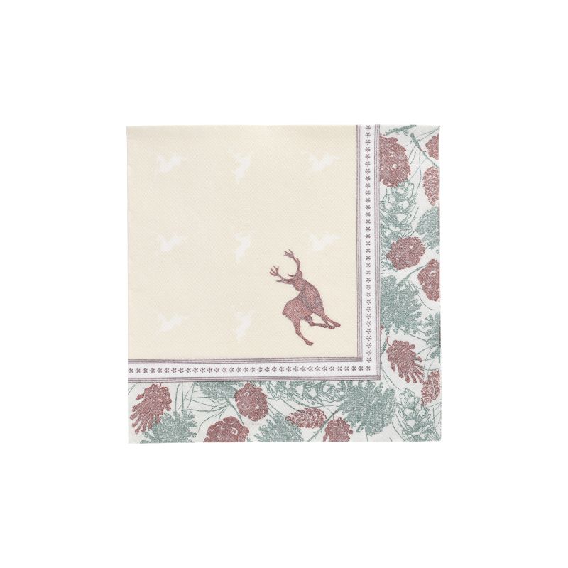 Servietten, "ROYAL Collection" 1/4-Falz 40 x 40 cm "Majestic Deer" - Bild 1
