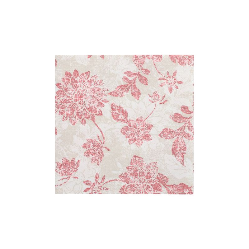 Servietten "ROYAL Collection" 1/4-Falz 40 x 40 cm bordeaux "Flowers" - Bild 1