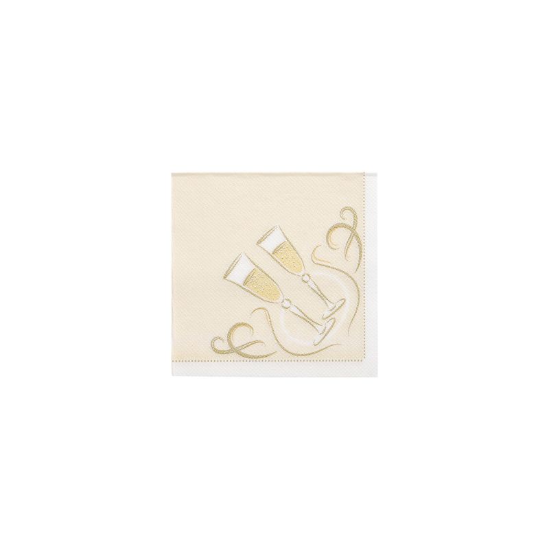 Servietten, gold "ROYAL Collection" 1/4-Falz 25 x 25 cm "Festive Moments" - Bild 1