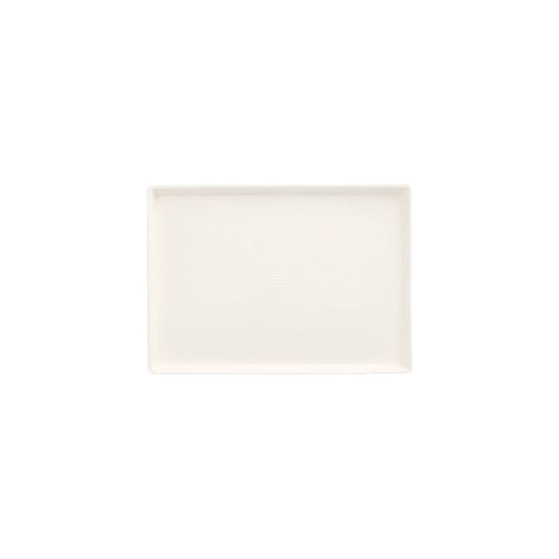 Zuckerrohrteller "pure" eckig 17,5 x 12,5 cm weiss "Cella" - Bild 1