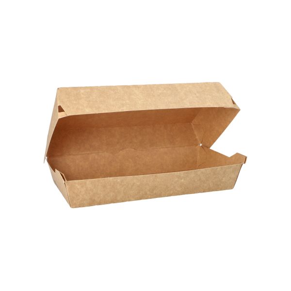 Baguetteboxen, Pappe "pure" 23,5 x 12 cm braun "100% Fair" groß - Bild 1