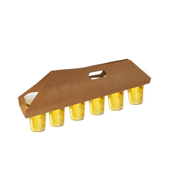 Becherträger aus Pappe für 6 Trinkbecher - Bild 1