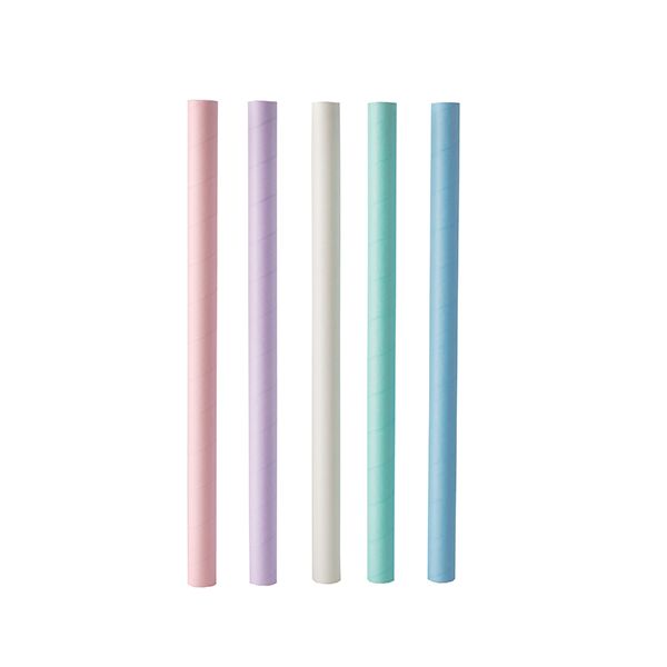 Bubble Tea Papierstrohhalme Ø 12 mm · 20 cm farbig sortiert - Bild 1
