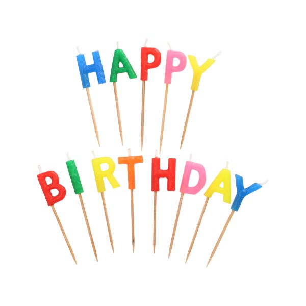 Buchstabenkerzen-Set 8 cm "Happy Birthday" - Bild 1