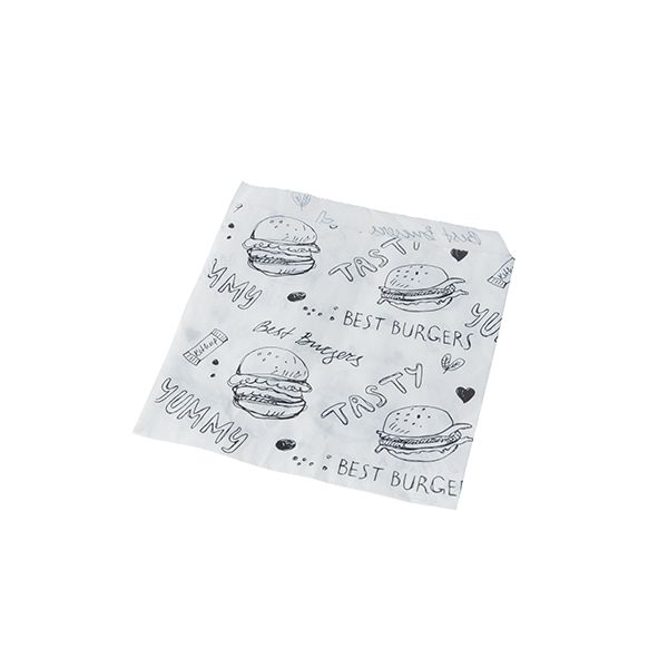 Burger-Tüten 13 x 13 cm weiss - Bild 1
