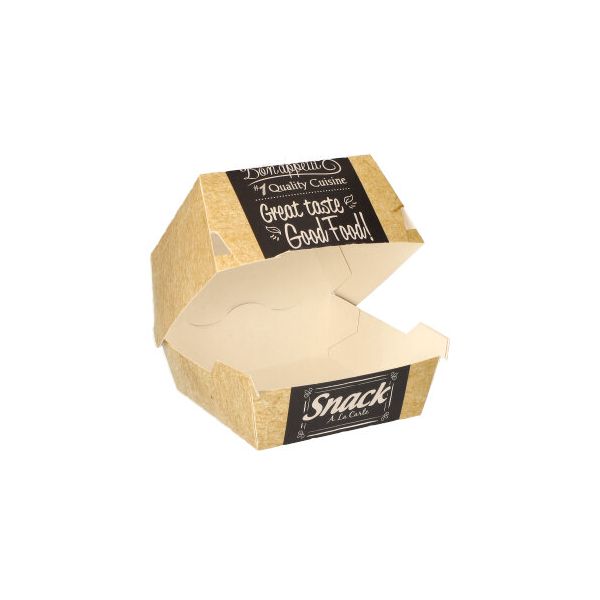 Burgerboxen, Pappe "pure" 10 x 10 cm "Good Food" klein - Bild 1