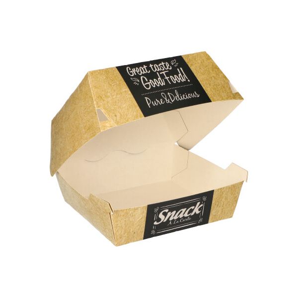 Burgerboxen, Pappe "pure" 12,5 x 12,5 cm "Good Food" groß - Bild 1