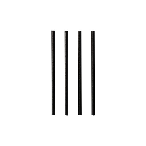 Cocktail Papierstrohhalme "pure" Ø 7 mm · 15 cm schwarz - Bild 1