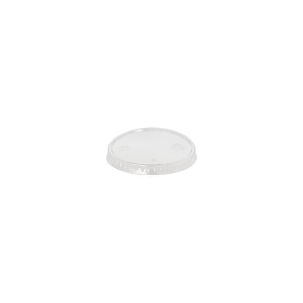 Deckel für Portionsbecher, rPET, Ø 6,5 cm, transparent  - Bild 1