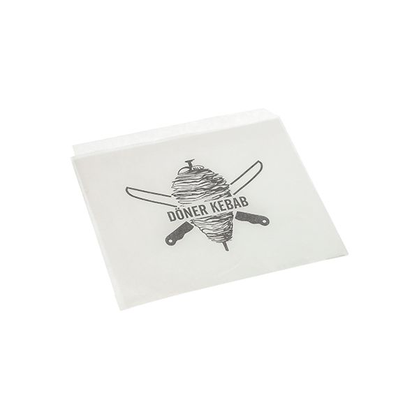 Döner-Kebab-Tüten 16 x 16 cm weiss - Bild 1