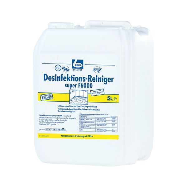 "Dr. Becher" Desinfektions-Reiniger 5 l super F6000 - Bild 1
