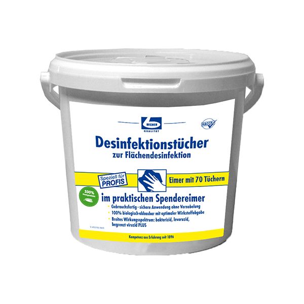 "Dr. Becher" Desinfektionstücher 29 x 30 cm weiss zur Flächendesinfektion - Bild 1