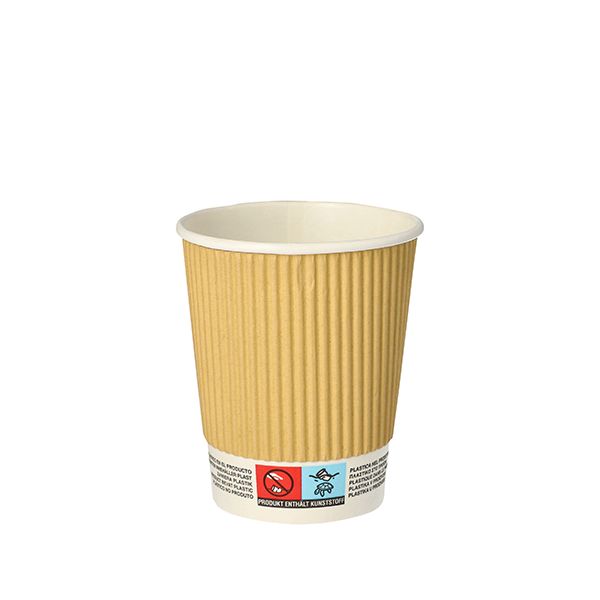 Einweg-Kaffeebecher, Pappe "pure" 0,2 l doppelwandig - Bild 1