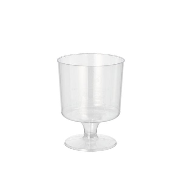 Einweg-Stielgläser (PS) 0,17 l Ø 6,6 cm · 8,6 cm glasklar mit Fuß - Bild 1