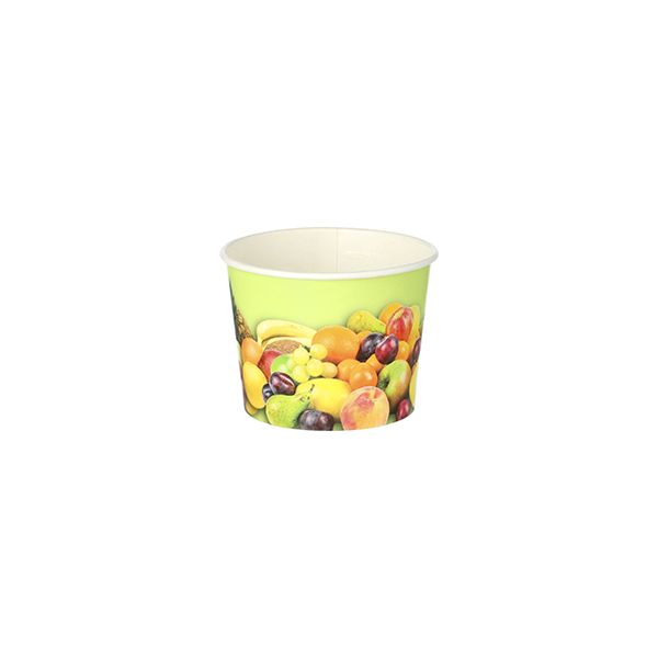 Eisbecher To Go, Pappe rund 100 ml Ø 7 cm · 5,3 cm "Früchte" - Bild 1