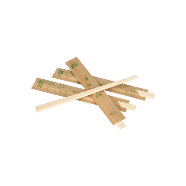 Essstäbchen aus Holz, 21 cm, einzeln gehüllt - Bild 1