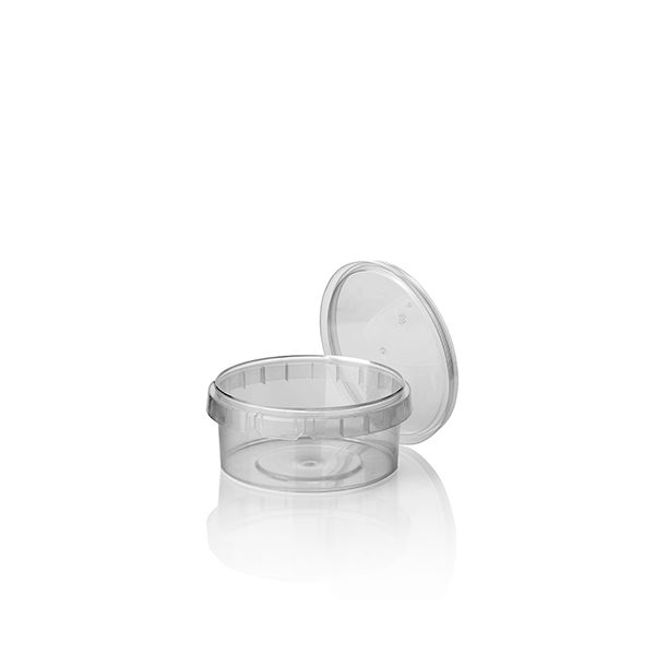 Feinkostbecher, PP 240 ml Ø 9,5 cm · 5,6 cm transparent mit Originalitätsverschluss - Bild 1