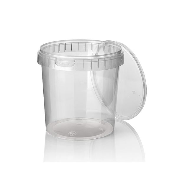 Feinkostbecher, PP 770 ml Ø 11,8 cm · 11,3 cm transparent mit Originalitätsverschluss - Bild 1