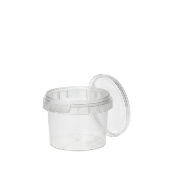 Feinkostbecher, PP rund 120 ml Ø 6,9 cm · 5,1 cm transparent mit Originalitätsverschluss - Bild 1