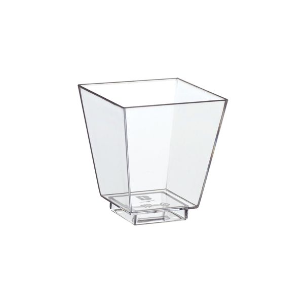 Fingerfood-Schalen aus Kunststoff eckig, 50 ml glasklar - Bild 1