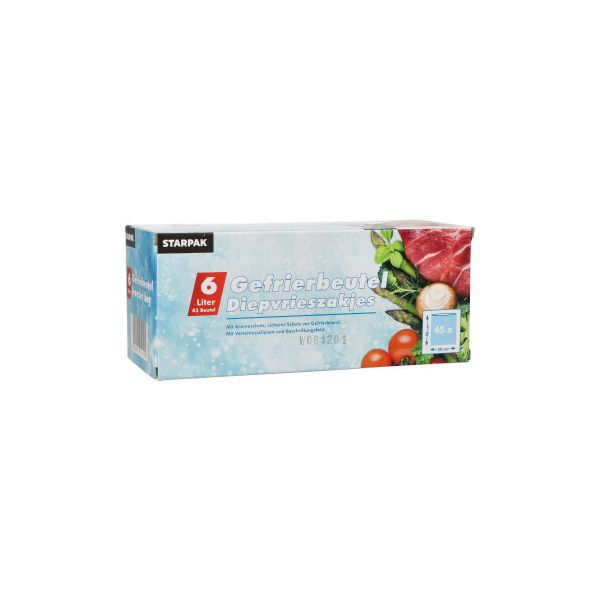 Gefrierbeutel, LLDPE 6 l 46 x 30 cm transparent in Faltschachtel - Bild 1