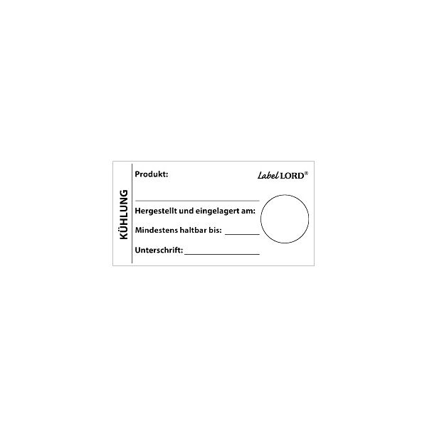 HACCP Etiketten 37 x 64 mm weiss Kühlschrank, abwaschbar - Bild 1