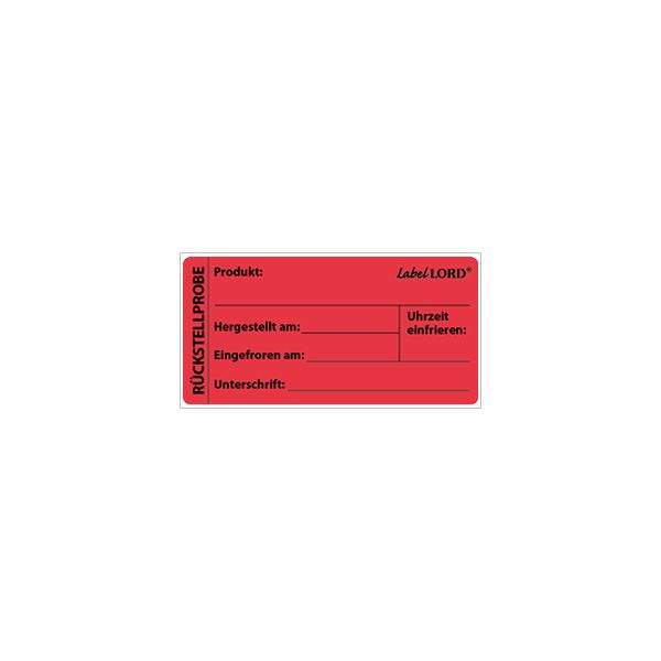 HACCP Etiketten 40 x 113 mm rot Rückstellprobe - Bild 1