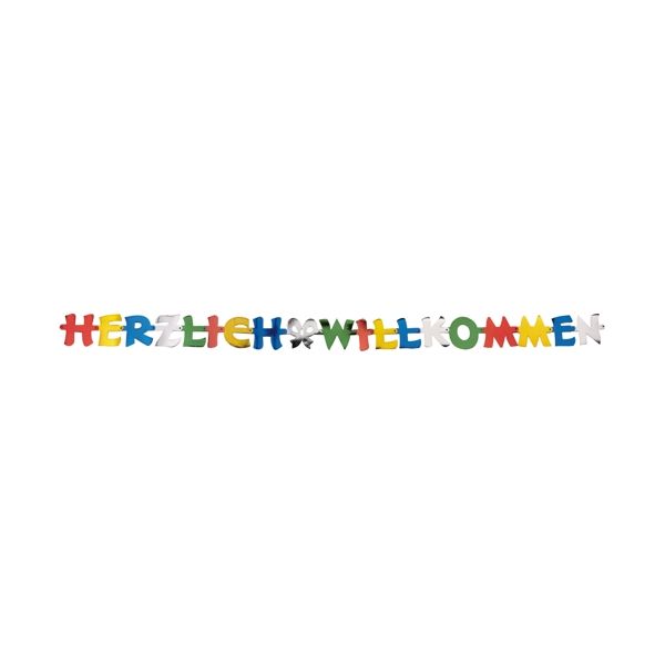 "Herzlich Willkommen" Girlande 2,5 m - Bild 1