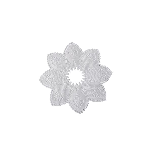 Kerzen-Manschetten rund Ø 10 cm weiss - Bild 1