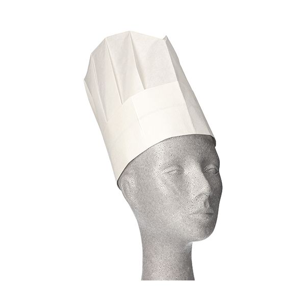 Kochmützen aus Krepp 23 x 27,7 cm weiss "Provence" Größenverstellbar - Bild 1