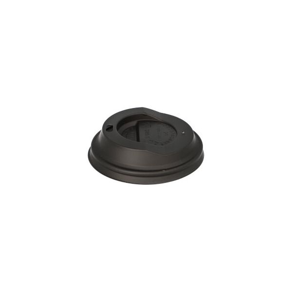 Kompostierbarer Deckel für Kaffeebecher ToGo "pure", Ø 8 cm schwarz - Bild 1