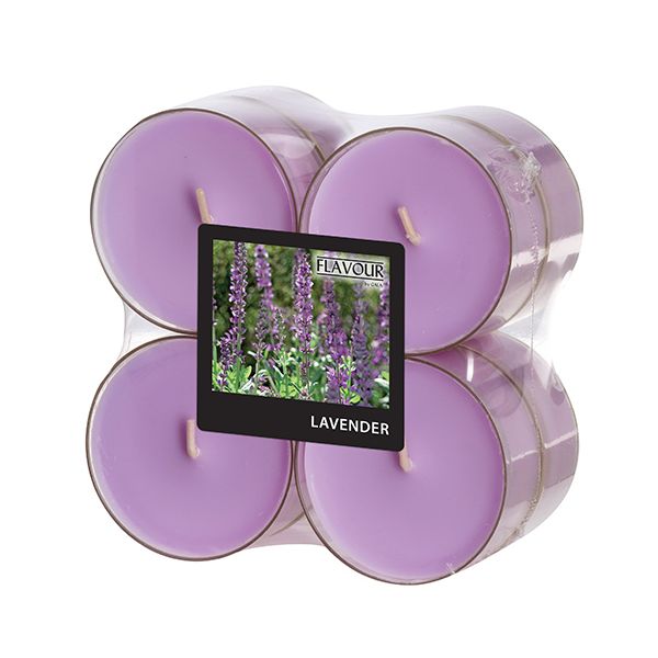 Maxi-Duftteelichter, Lavendel, Ø 59 mm · 24 mm, "Flavour" - Bild 1