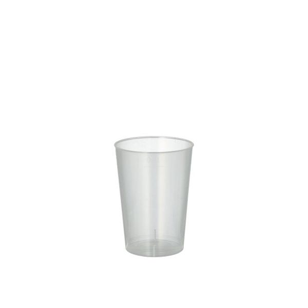 Mehrweg Plastikbecher (PP), 0,1 l Ø 5,2 cm · 7,4 cm transluzent unzerbrechlich - Bild 1