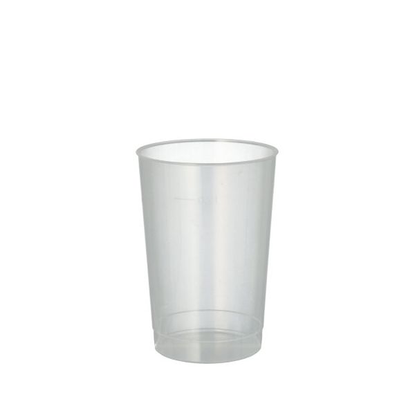 Mehrweg Plastikbecher (PP), 0,2 l Ø 6,8 cm · 9,8 cm transluzent unzerbrechlich - Bild 1