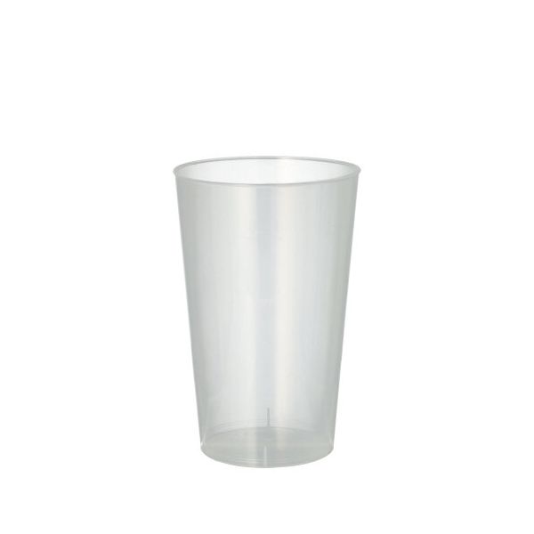 Mehrweg Plastikbecher (PP), 0,3 l Ø 7,8 cm · 11,8 cm transluzent unzerbrechlich - Bild 1