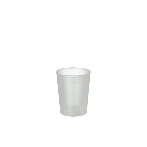 Mehrweg Schnapsbecher, unzerbrechlich, PP 4 cl Ø 4,2 cm · 5,2 cm satiniert - Bild 1