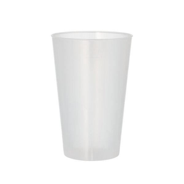 Mehrweg-Trinkbecher PP 0,4 l Ø 8,6 cm · 12,9 cm transluzent, extra stabil - Bild 1