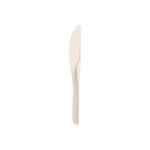Messer aus Papier "pure" 18,6 cm weiss - Bild 1