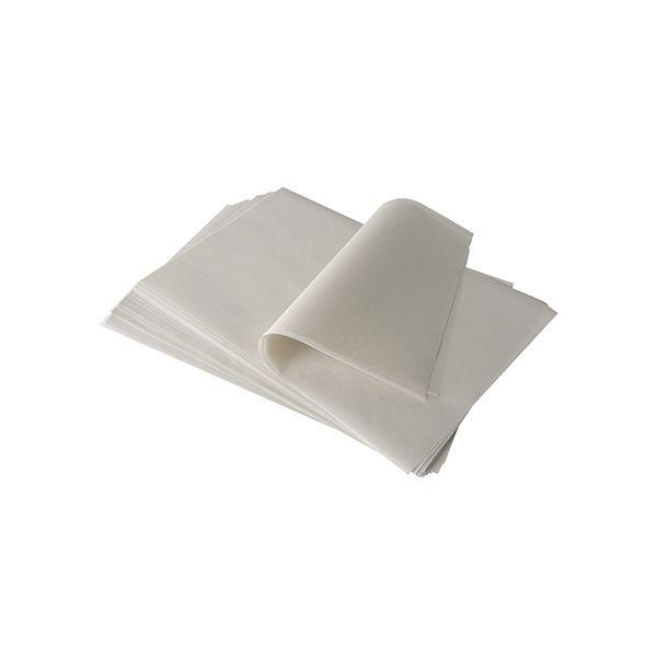 Metzgerwachspapier, 1/8 Bogen "pure", eckig 37,5 x 25 cm, weiss mit Palmwachsbeschichtung à 12,5 kg, fettdicht - Bild 1