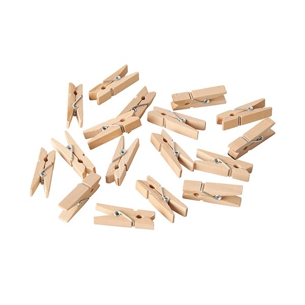 Mini-Holzklammern, 3,5 cm natur - Bild 1